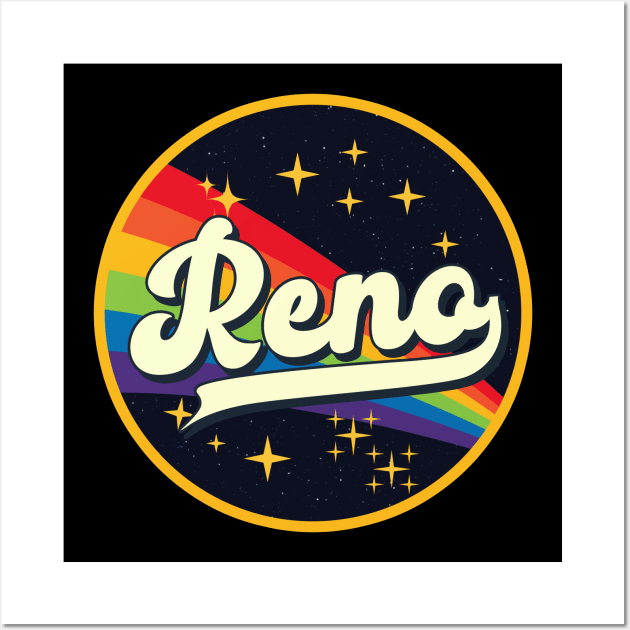 Reno // Rainbow In Space Vintage Style Wall Art by LMW Art